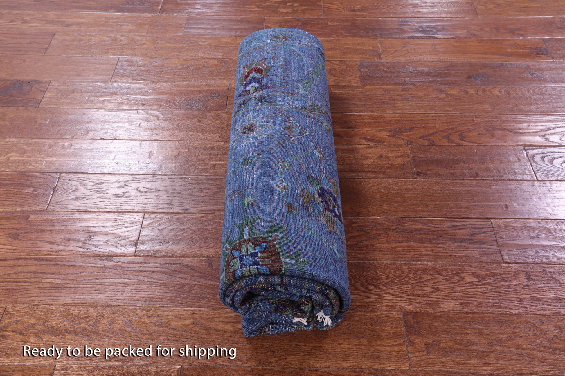 Blue Persian Tabriz Handmade Wool Rug - 5' 5" X 7' 11" - Golden Nile