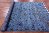 Blue Persian Tabriz Handmade Wool Rug - 5' 5" X 7' 11" - Golden Nile