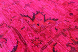 Pink Persian Tabriz Hand Knotted Wool Rug - 5' 10" X 8' 2" - Golden Nile