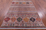 Khorjin Persian Gabbeh Handmade Wool Rug - 5' 9" X 8' 4" - Golden Nile