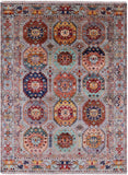 Turkmen Ersari Hand Knotted Wool Rug - 5' 9" X 7' 9" - Golden Nile