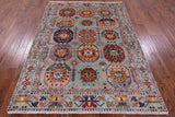 Turkmen Ersari Hand Knotted Wool Rug - 5' 9" X 7' 9" - Golden Nile