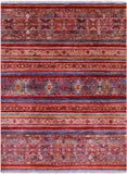Khorjin Persian Gabbeh Handmade Wool Rug - 5' 8" X 7' 8" - Golden Nile
