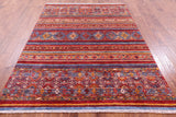 Khorjin Persian Gabbeh Handmade Wool Rug - 5' 8" X 7' 8" - Golden Nile