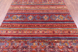 Khorjin Persian Gabbeh Handmade Wool Rug - 5' 8" X 7' 8" - Golden Nile