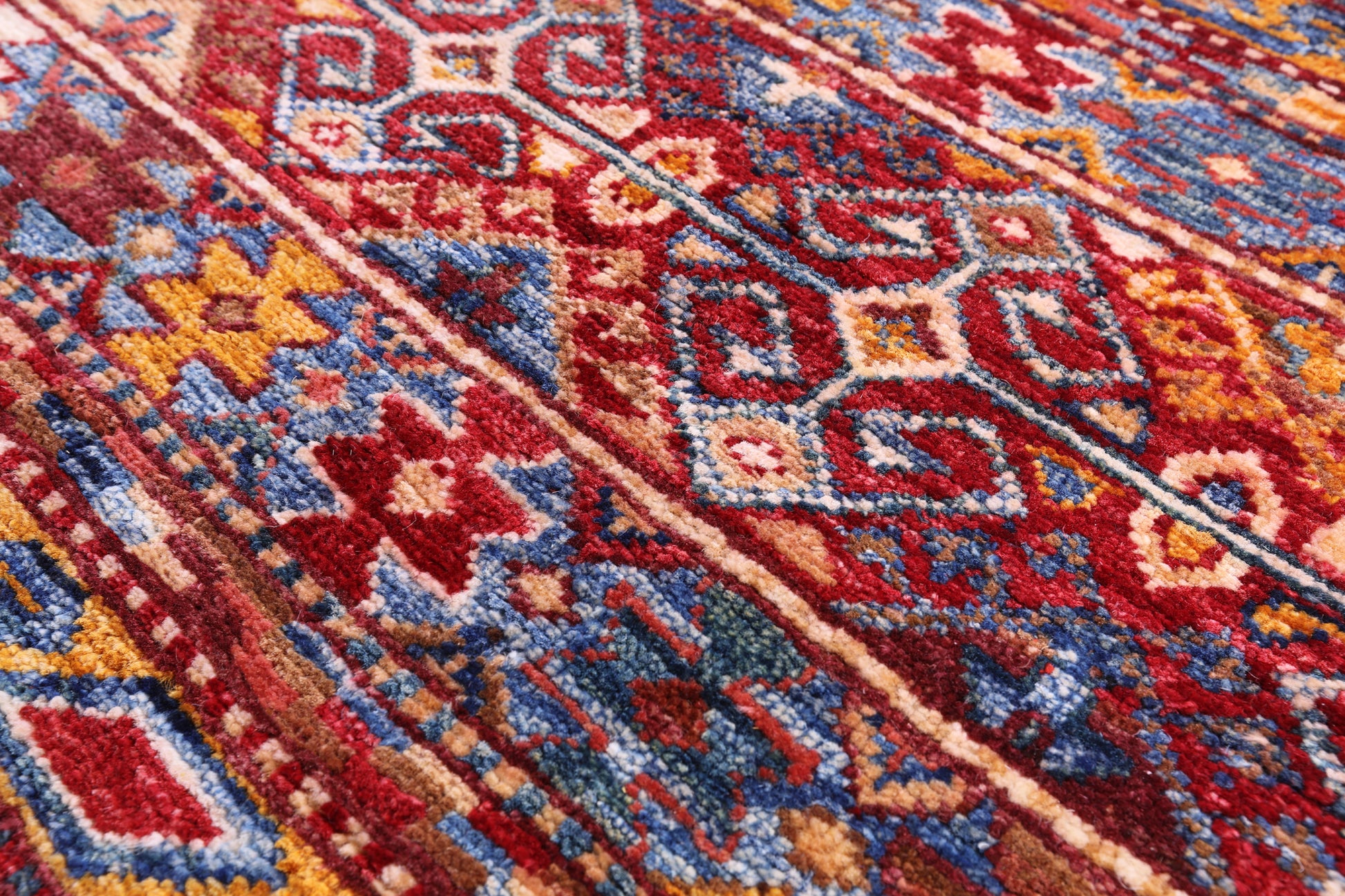 Khorjin Persian Gabbeh Handmade Wool Rug - 5' 8" X 7' 8" - Golden Nile