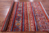 Khorjin Persian Gabbeh Handmade Wool Rug - 5' 8" X 7' 8" - Golden Nile