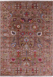 Peshawar Hand Knotted Wool Rug - 5' 9" X 8' 5" - Golden Nile