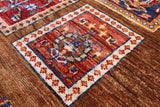 Brown Garden Design Persian Hand Knotted Wool Rug - 5' 7" X 8' 0" - Golden Nile