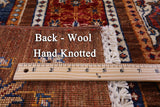 Brown Garden Design Persian Hand Knotted Wool Rug - 5' 7" X 8' 0" - Golden Nile