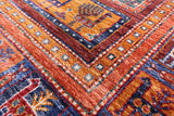 Tribal Persian Gabbeh Hand Knotted Wool Rug - 5' 2" X 7' 0" - Golden Nile