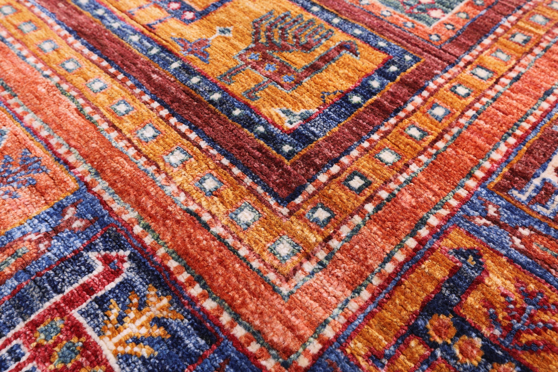 Tribal Persian Gabbeh Hand Knotted Wool Rug - 5' 2" X 7' 0" - Golden Nile