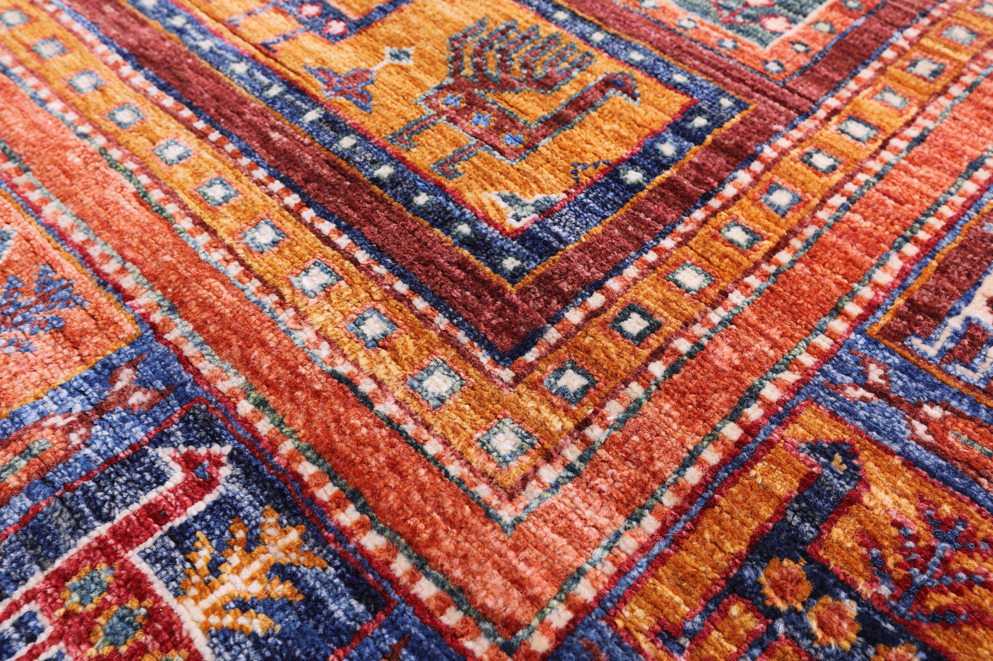 Tribal Persian Gabbeh Hand Knotted Wool Rug - 5' 2" X 7' 0" - Golden Nile