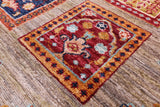 Garden Design Persian Hand Knotted Wool Rug - 5' 1" X 6' 10" - Golden Nile