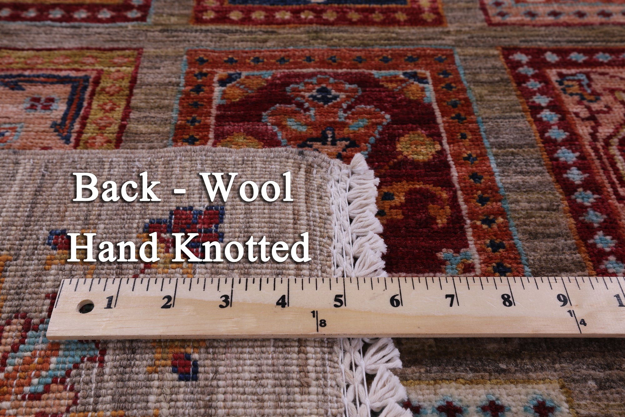 Garden Design Persian Hand Knotted Wool Rug - 5' 1" X 6' 10" - Golden Nile