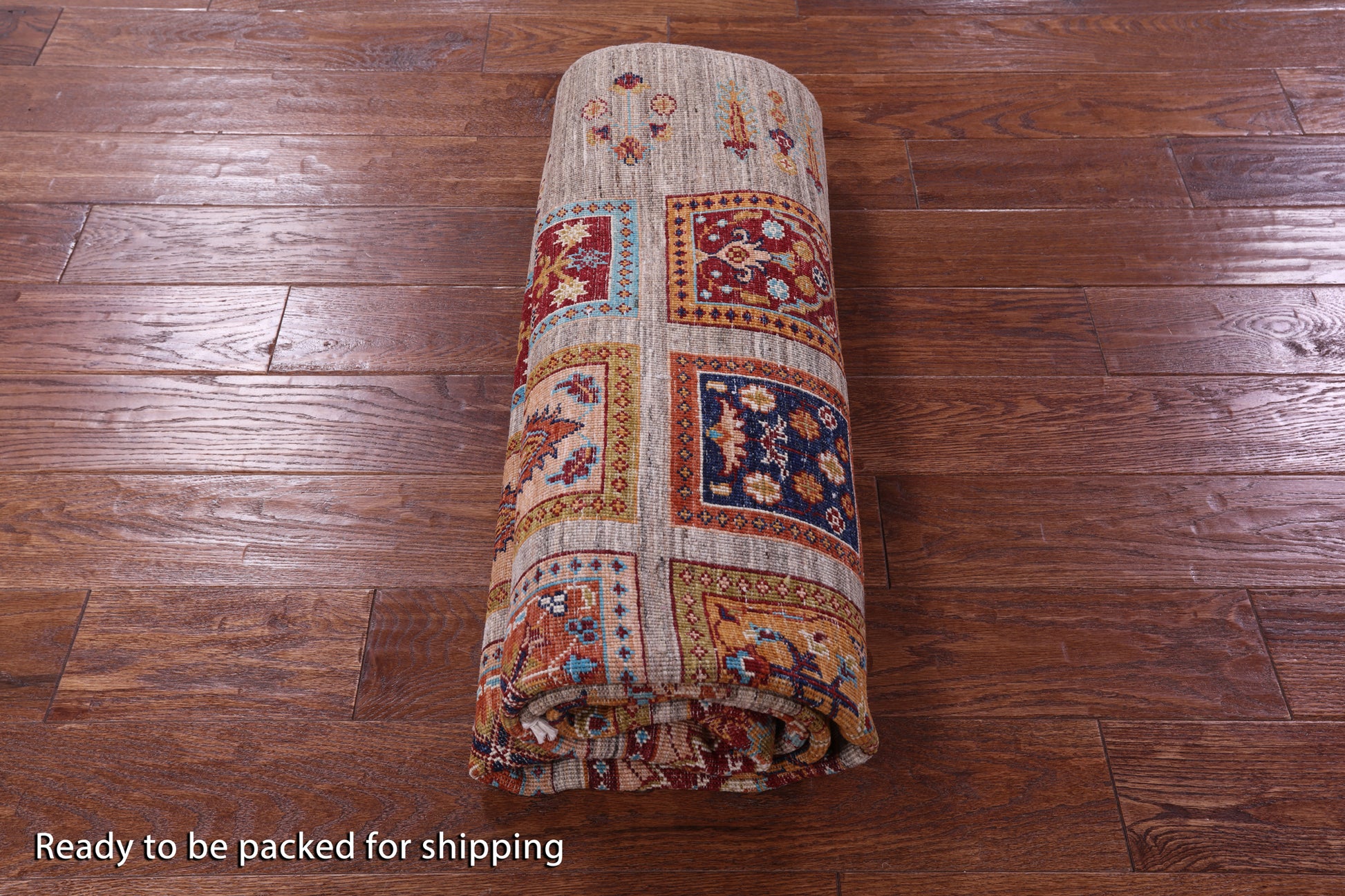 Garden Design Persian Hand Knotted Wool Rug - 5' 1" X 6' 10" - Golden Nile