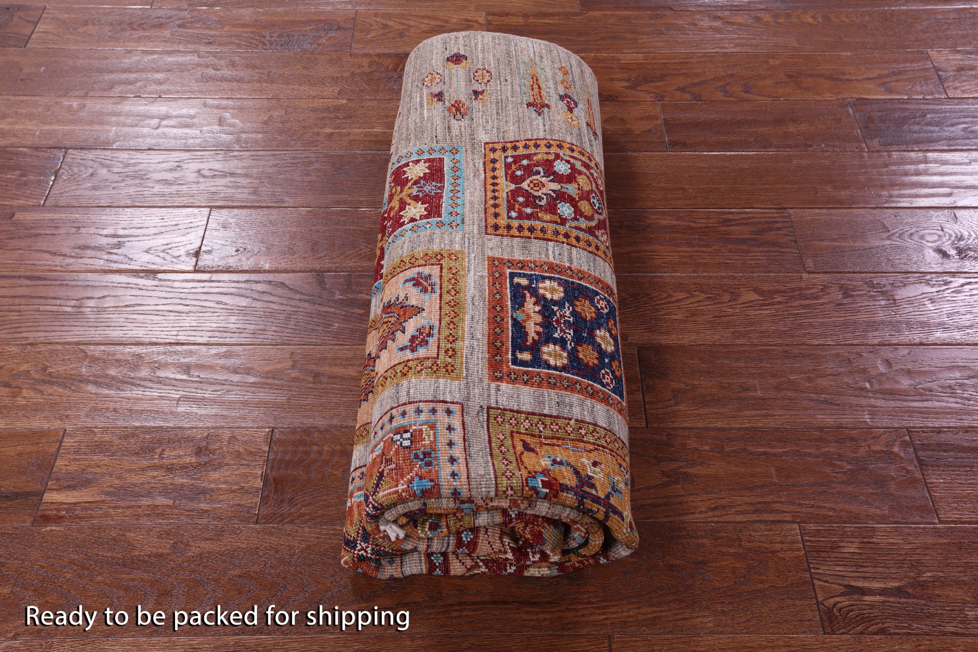 Garden Design Persian Hand Knotted Wool Rug - 5' 1" X 6' 10" - Golden Nile