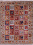 Garden Design Persian Hand Knotted Wool Rug - 5' 1" X 6' 10" - Golden Nile