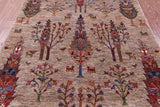 Tribal Persian Gabbeh Hand Knotted Wool Rug - 5' 0" X 7' 0" - Golden Nile