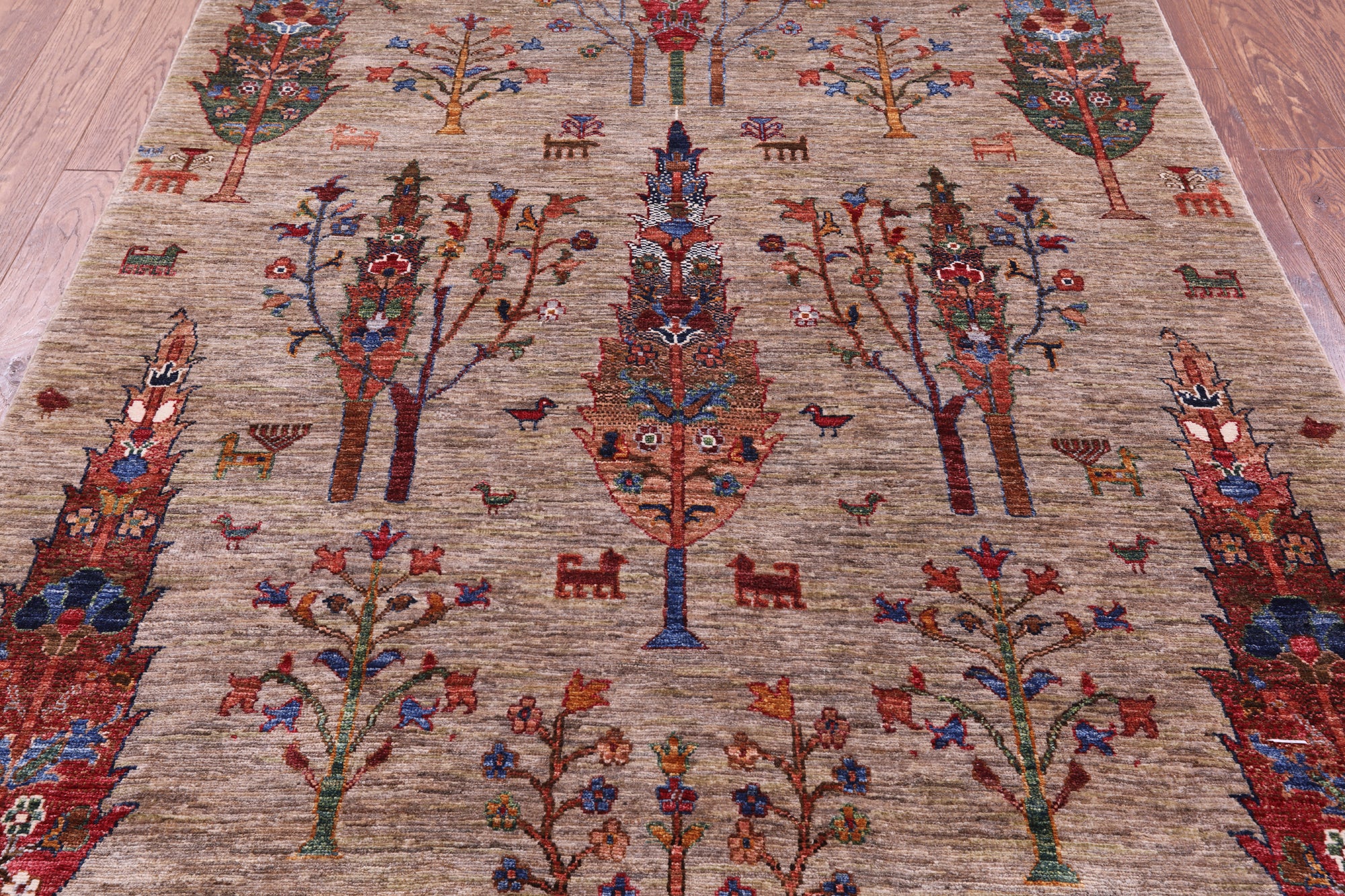 Tribal Persian Gabbeh Hand Knotted Wool Rug - 5' 0" X 7' 0" - Golden Nile