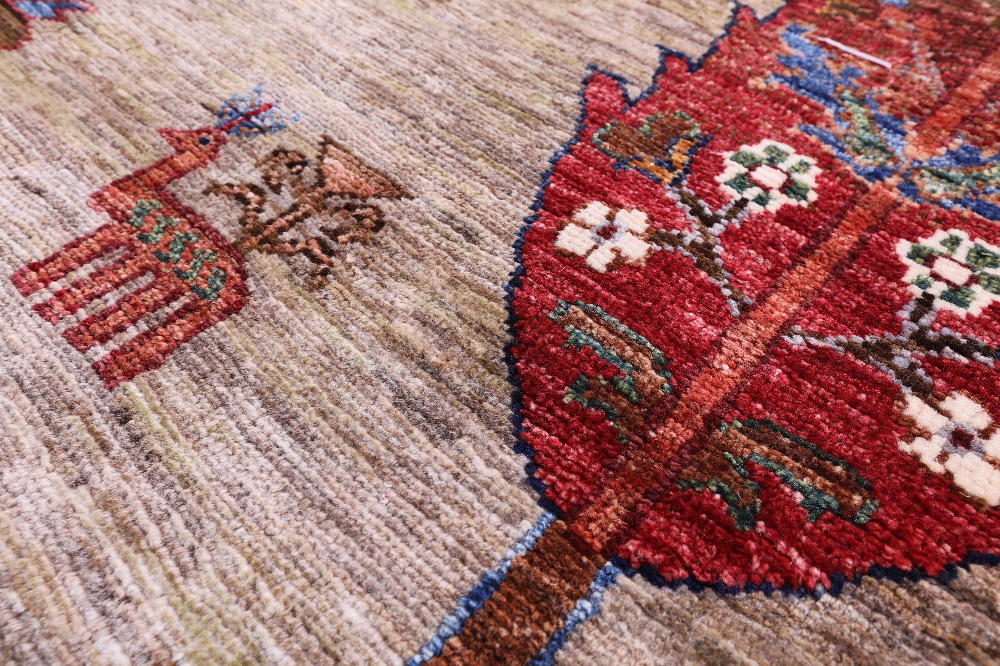 Tribal Persian Gabbeh Hand Knotted Wool Rug - 5' 0" X 7' 0" - Golden Nile
