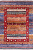 Tribal Persian Gabbeh Hand Knotted Wool Rug - 4' 3" X 6' 1" - Golden Nile