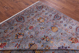 Grey Peshawar Hand Knotted Wool Rug - 8' 2" X 9' 6" - Golden Nile