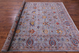 Grey Peshawar Hand Knotted Wool Rug - 8' 2" X 9' 6" - Golden Nile