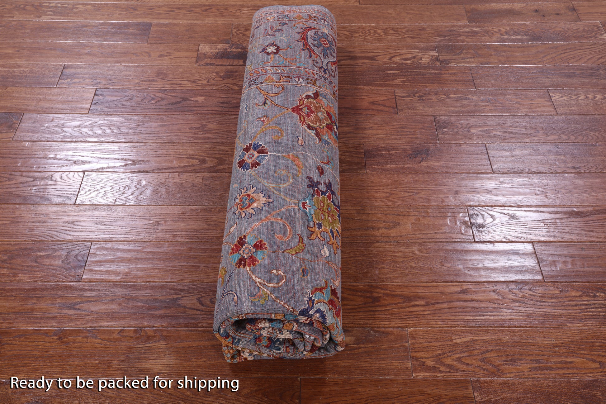 Grey Peshawar Hand Knotted Wool Rug - 8' 2" X 9' 6" - Golden Nile