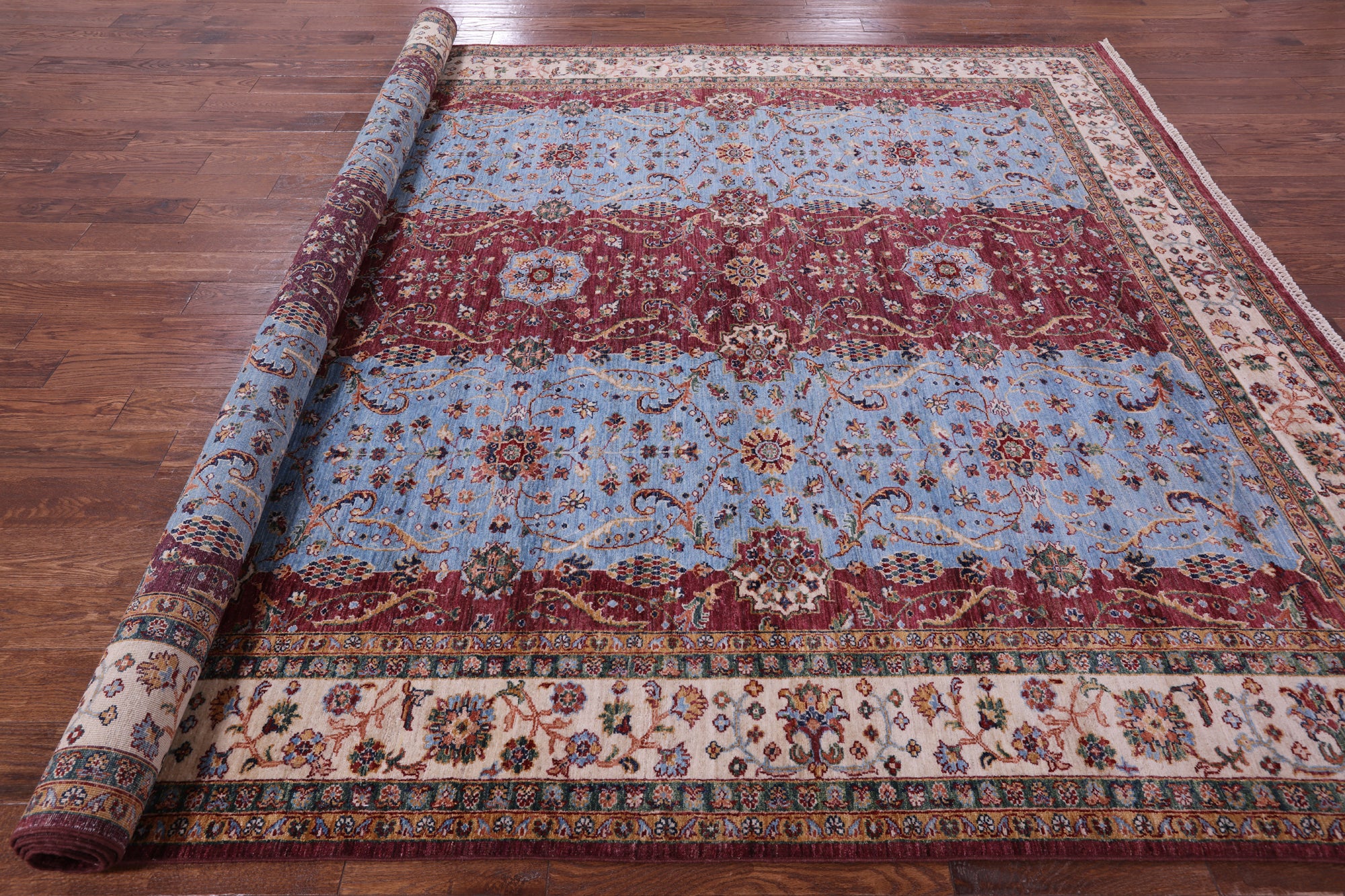 Persian Fine Serapi Handmade Wool Rug - 9' 1" X 11' 10" - Golden Nile