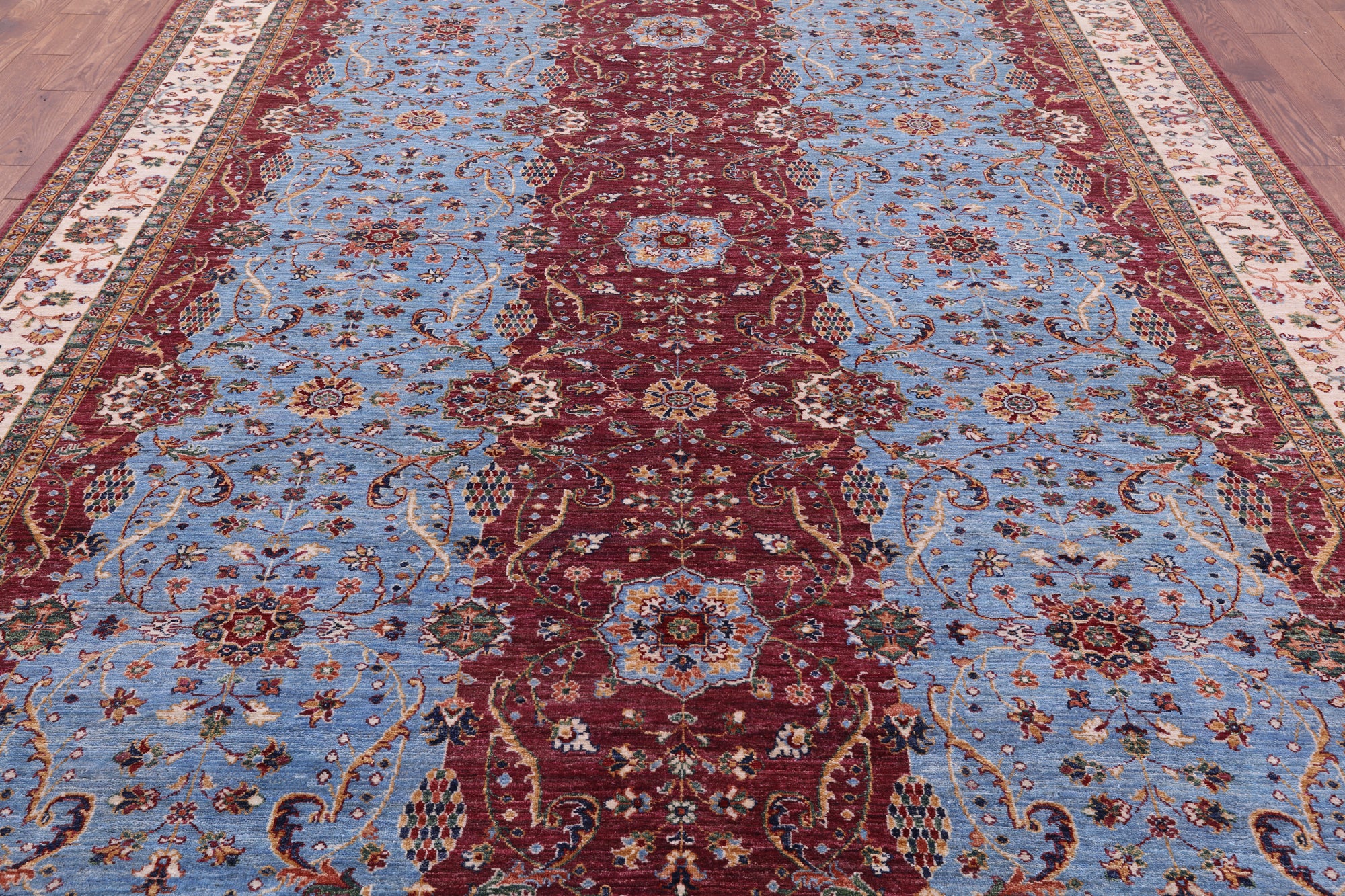 Persian Fine Serapi Handmade Wool Rug - 9' 1" X 11' 10" - Golden Nile