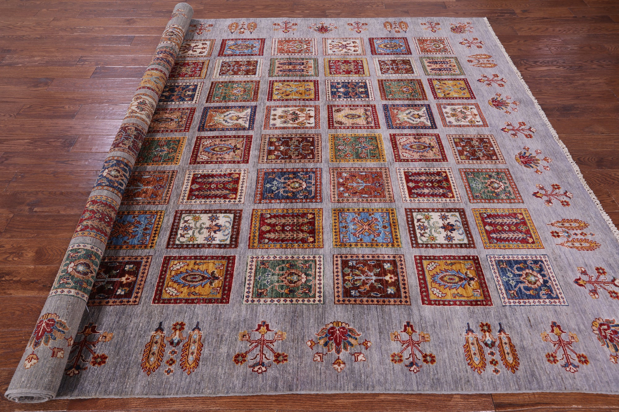 Grey Garden Design Persian Hand Knotted Wool Rug - 8' 2" X 10' 3" - Golden Nile