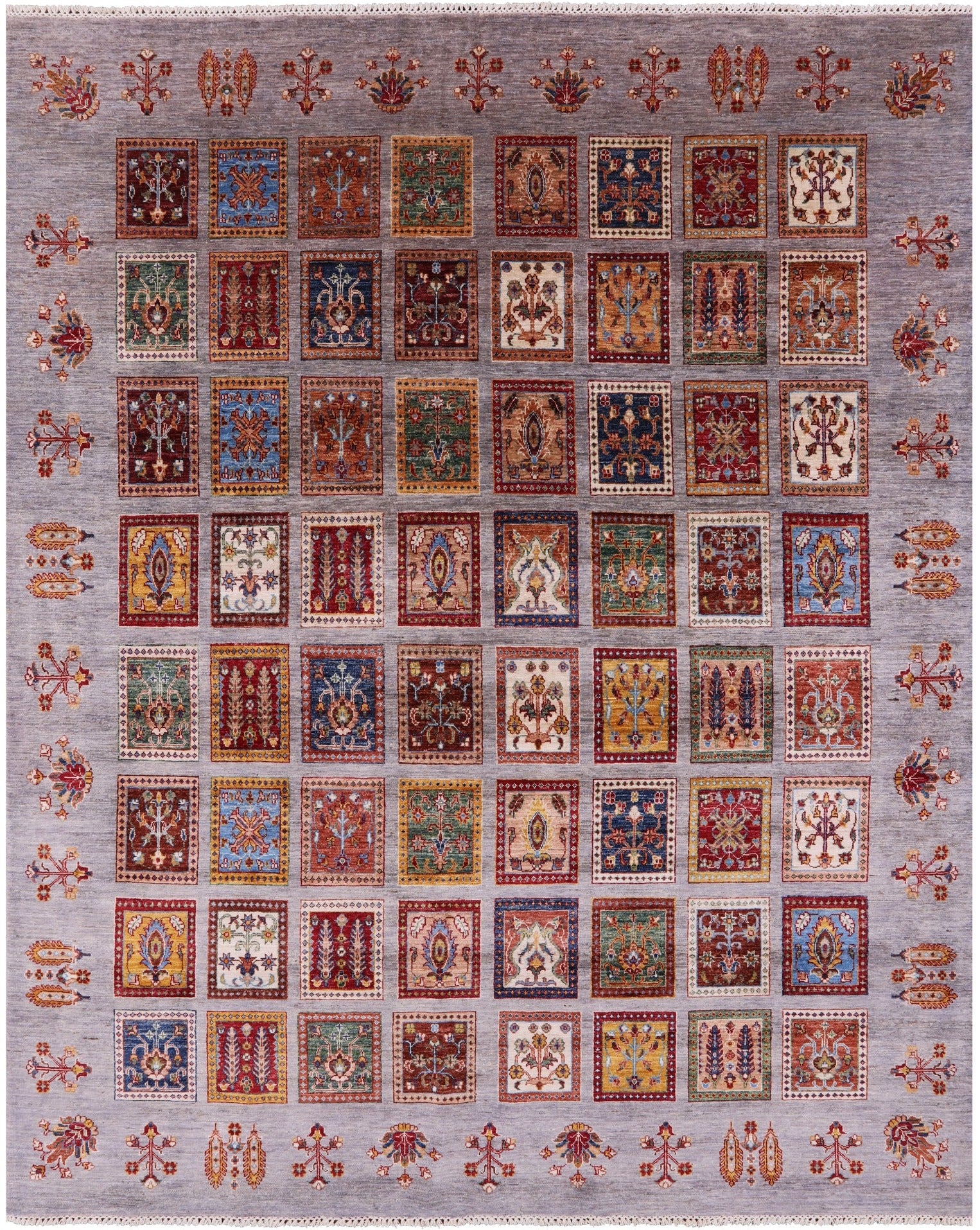 Grey Garden Design Persian Hand Knotted Wool Rug - 8' 2" X 10' 3" - Golden Nile