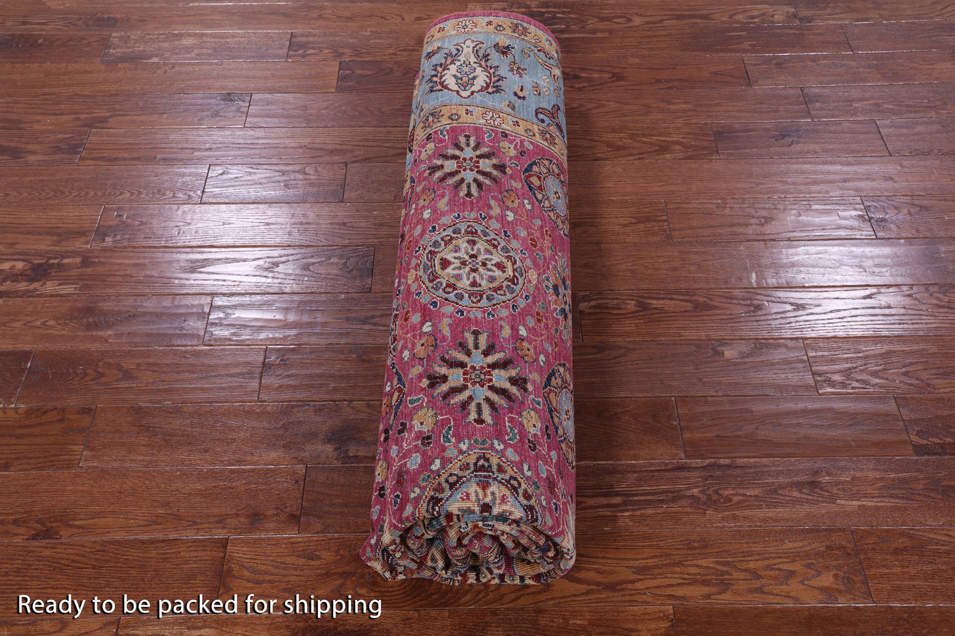 Pink Persian Tabriz Handmade Wool Rug - 8' 3" X 11' 4" - Golden Nile