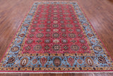 Pink Persian Tabriz Handmade Wool Rug - 8' 3" X 11' 4" - Golden Nile