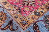 Pink Persian Tabriz Handmade Wool Rug - 8' 3" X 11' 4" - Golden Nile