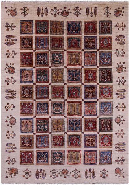 Ivory Garden Design Persian Hand Knotted Wool Rug - 6' 10" X 10' 0" - Golden Nile