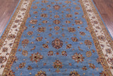 Blue Persian Tabriz Hand Knotted Wool Rug - 6' 11" X 10' 5" - Golden Nile