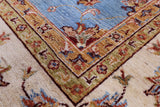 Blue Persian Tabriz Hand Knotted Wool Rug - 6' 11" X 10' 5" - Golden Nile
