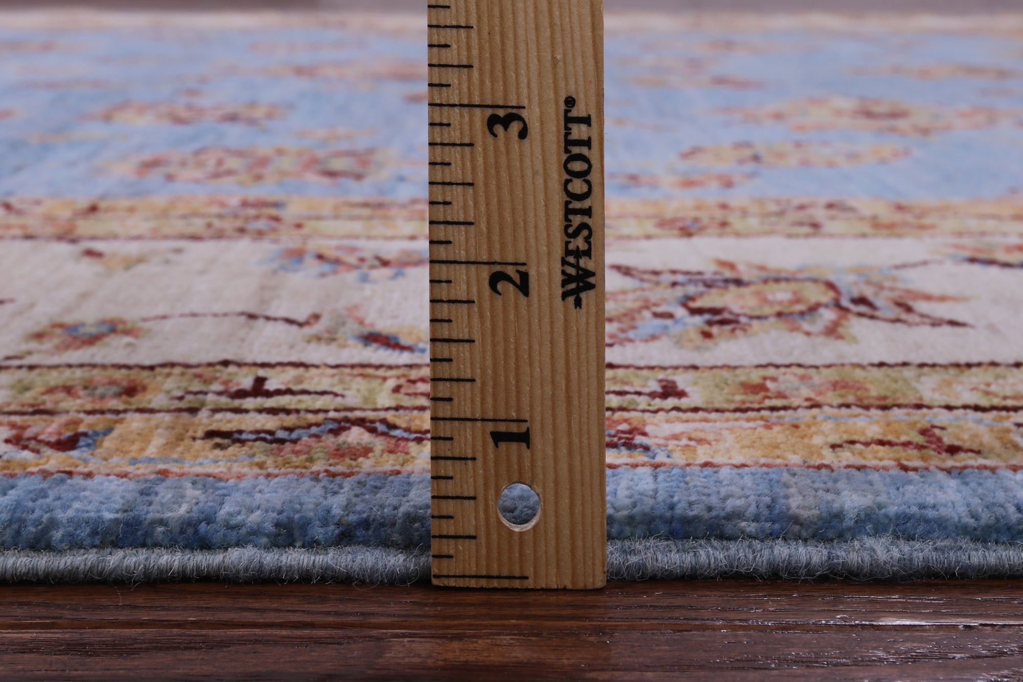 Blue Persian Tabriz Hand Knotted Wool Rug - 6' 11" X 10' 5" - Golden Nile