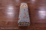Blue Peshawar Hand Knotted Wool Rug - 5' 6" X 8' 4" - Golden Nile