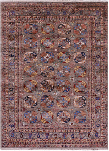 Turkmen Ersari Hand Knotted Wool Rug - 5' 9" X 7' 10" - Golden Nile