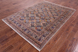 Turkmen Ersari Hand Knotted Wool Rug - 5' 9" X 7' 10" - Golden Nile
