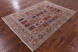 Garden Design Persian Hand Knotted Wool Rug - 5' 8" X 7' 9" - Golden Nile