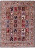 Garden Design Persian Hand Knotted Wool Rug - 5' 8" X 7' 9" - Golden Nile