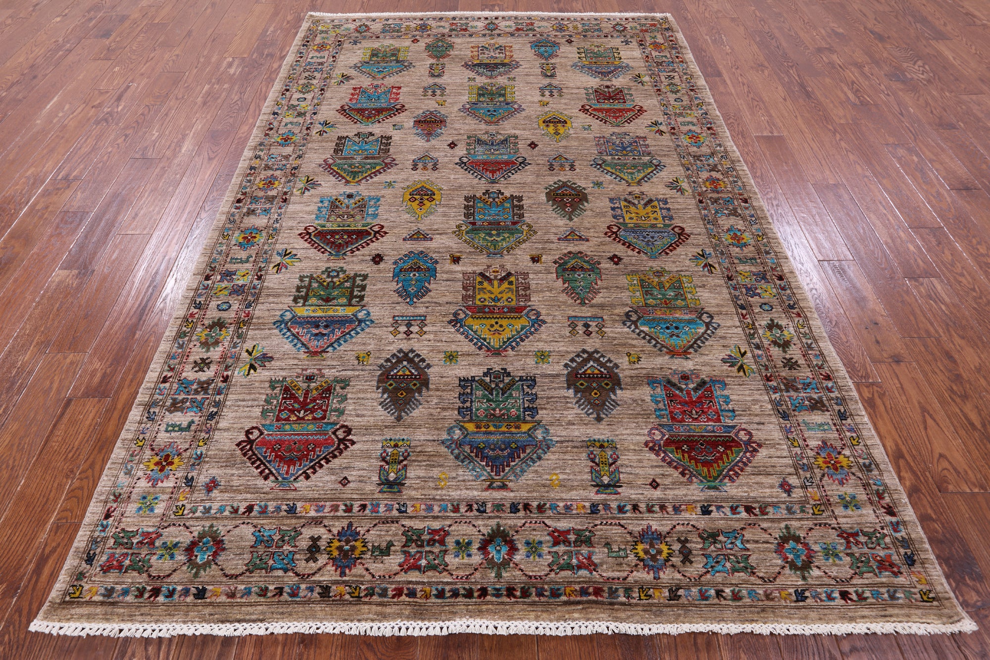 Tribal Persian Hand Knotted Wool Rug - 6' 6" X 9' 10" - Golden Nile
