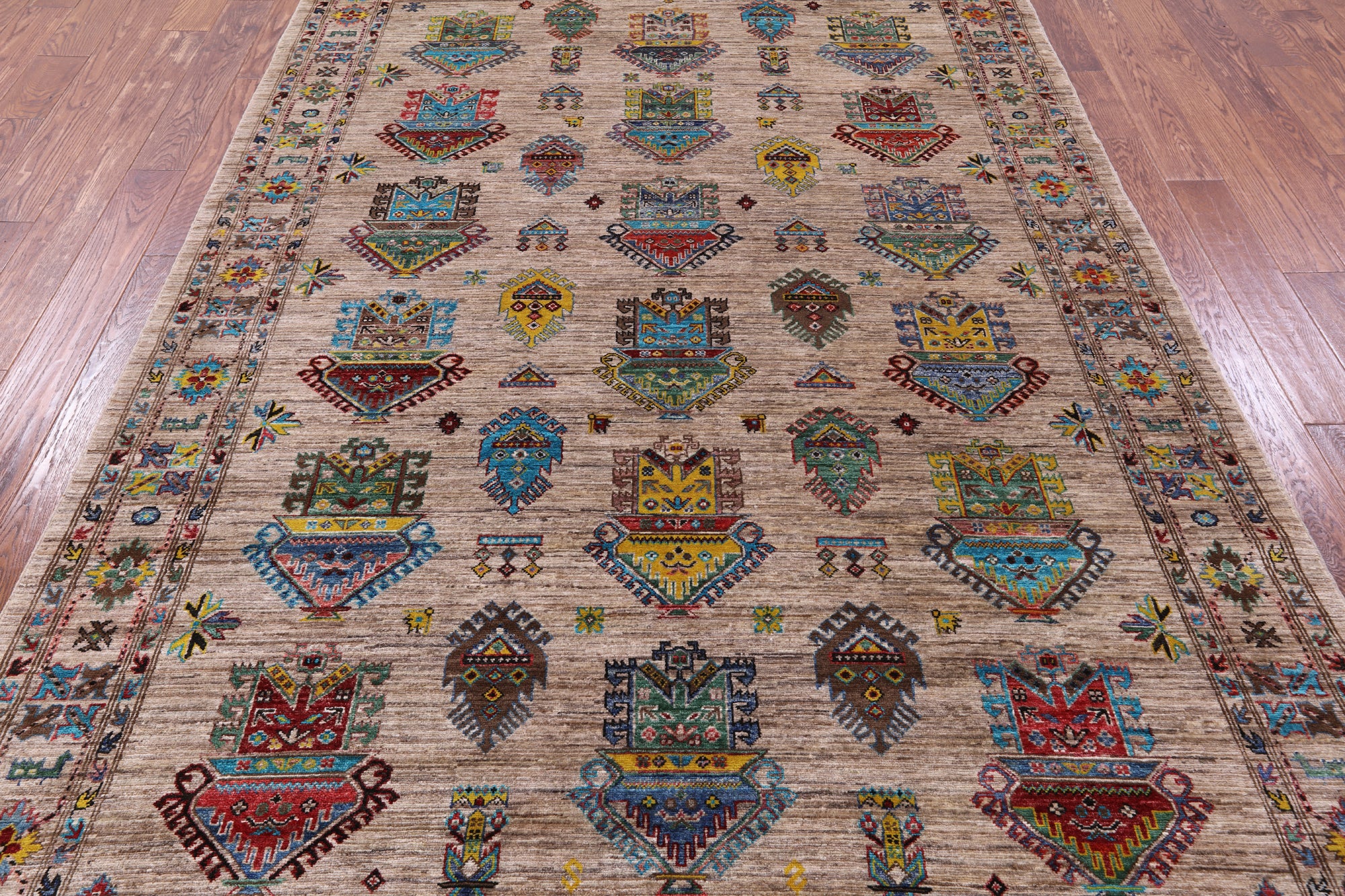 Tribal Persian Hand Knotted Wool Rug - 6' 6" X 9' 10" - Golden Nile