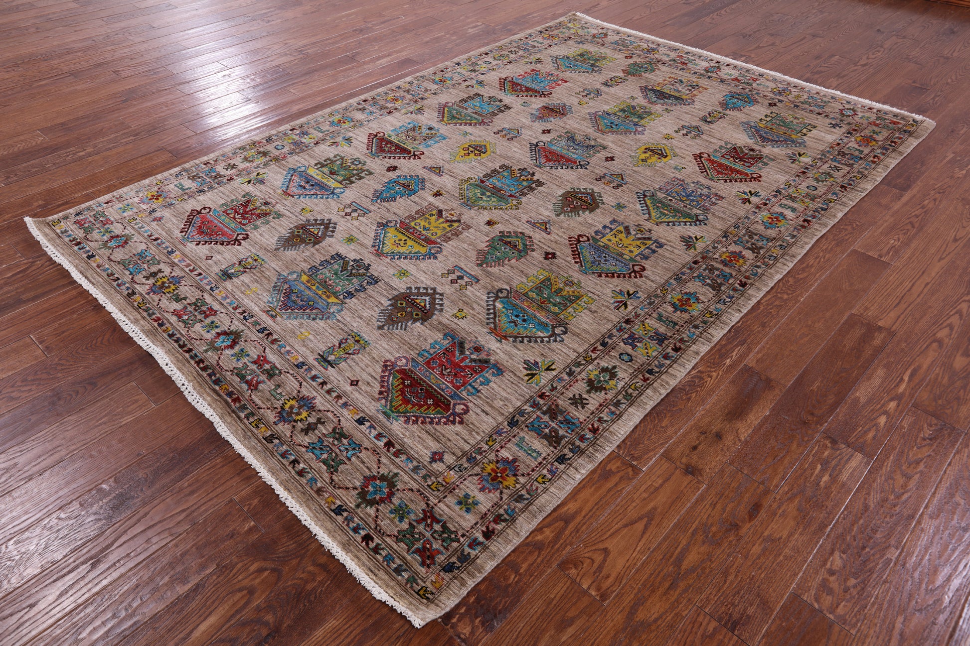 Tribal Persian Hand Knotted Wool Rug - 6' 6" X 9' 10" - Golden Nile