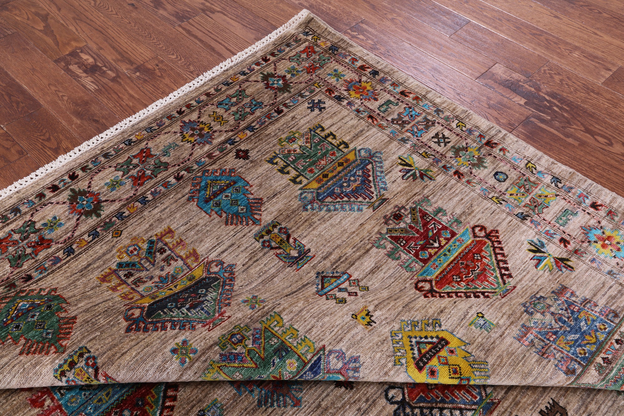 Tribal Persian Hand Knotted Wool Rug - 6' 6" X 9' 10" - Golden Nile