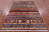 Khorjin Persian Gabbeh Hand Knotted Wool Rug - 6' 8" X 9' 7" - Golden Nile